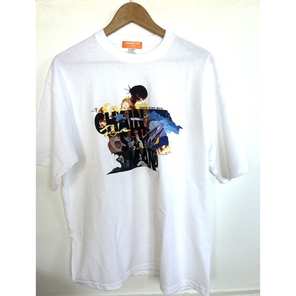 Official Chainsaw Man The Movie Reze Arc Heavyweight Oversized Tee White L NEW